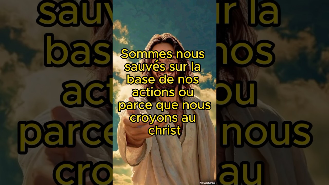 Sommes nous sauvés sur la base de nos actions ou parce que nous croyons au Christ