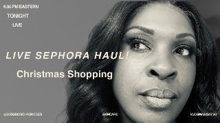SEPHORA UNBOXING LIVE! Huge Beauty Haul + First Impressions | Vlogmas Day 20