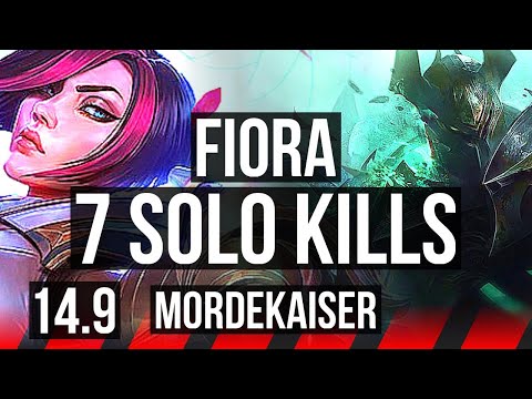 FIORA vs MORDEKAISER (TOP) | 7 solo kills, 500+ games | KR Master | 14.9