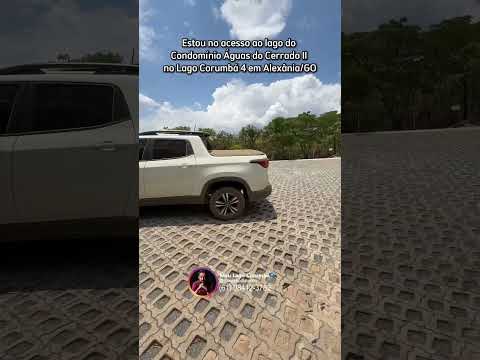 Estou no acesso ao lago do Condomínio Águas do Cerrado II no Lago Corumbá 4 em Alexânia/GO