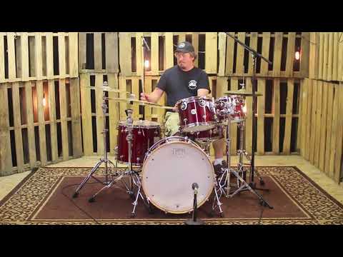 DW Design Series Cherry Stain Drum Set - 22, 10, 12, 16, 5.5x14