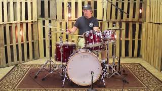 Video thumbnail for DW Design Series Cherry Stain Drum Set - 22, 10, 12, 16, 5.5x14 by The Drum Shop - Portland, Maine