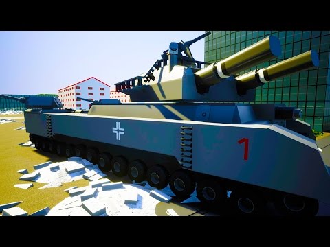 THE LARGEST TANK EVER MADE DESTROYS CITY IN BRICK RIGS  - Brick Rigs Workshop Creations Gameplay