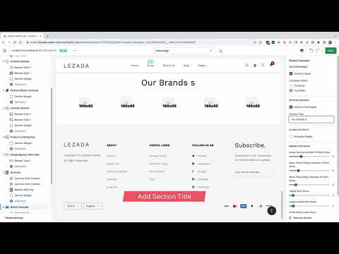 How to Add a Brand Section to Lezada Medical Shopify Theme