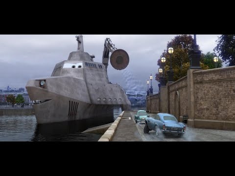 Cars 2 - Finn chasing Professor Zundapp + Holly chasing Mater