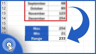 How to Calculate the Range in Excel (in 3 easy steps)