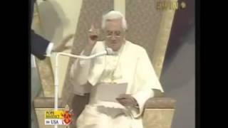 Pope Benedict XVI forget to read the speech and jokes about