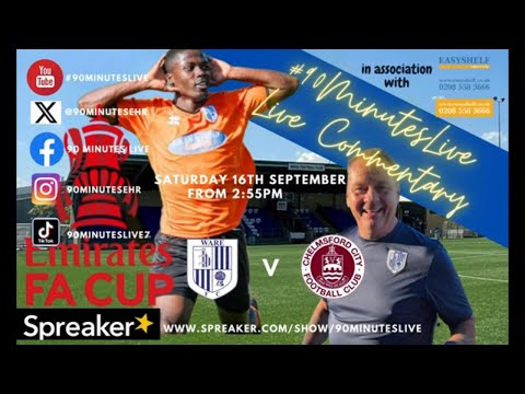 Highlights of the FA CUP game between WARE FC and CHELMSFORD CITY with ALL the action!