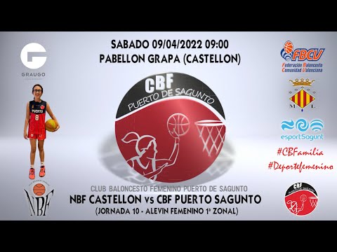 Videohighlights Nbf Castellón - Alevín Graugo CBF Puerto Sagunto (J10 LIGA 21-22)