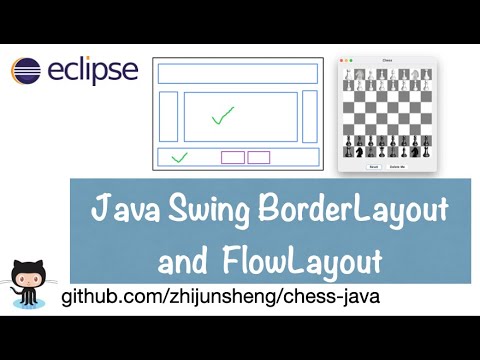 Java Chess 018 Java Swing Borderlayout And Flowlayout Example