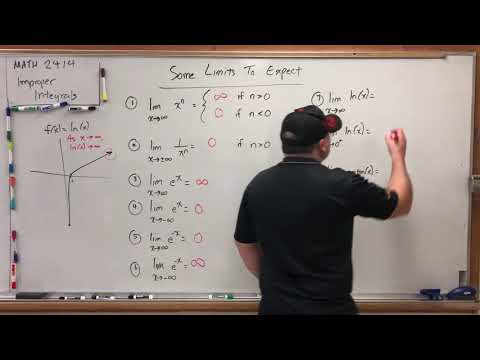 MATH 2414 - Improper Integrals (3): Some Limits to Expect