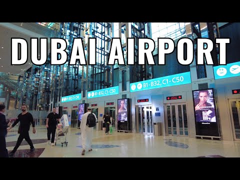 Walking Tour Dubai Airport Terminal 3 Departure 4K