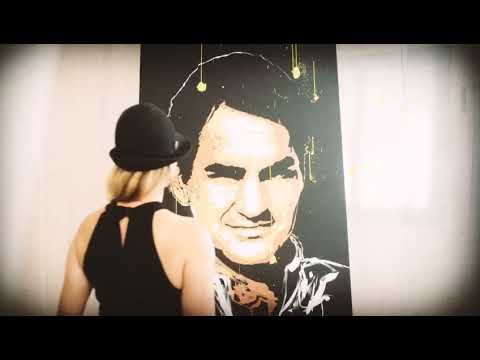 The @rogerfederer  song | painting by Corinne Sutter, song by Luk von Bergen
