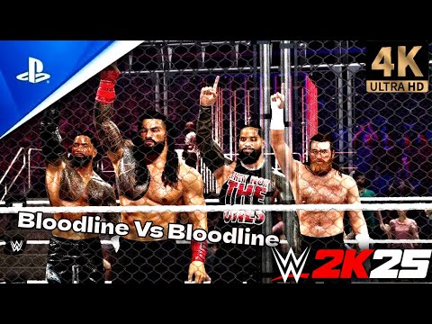 WWE 2K25 - The "New" Bloodline vs. The "OG" Bloodline - War Games Match | PS5 Pro [4K60]