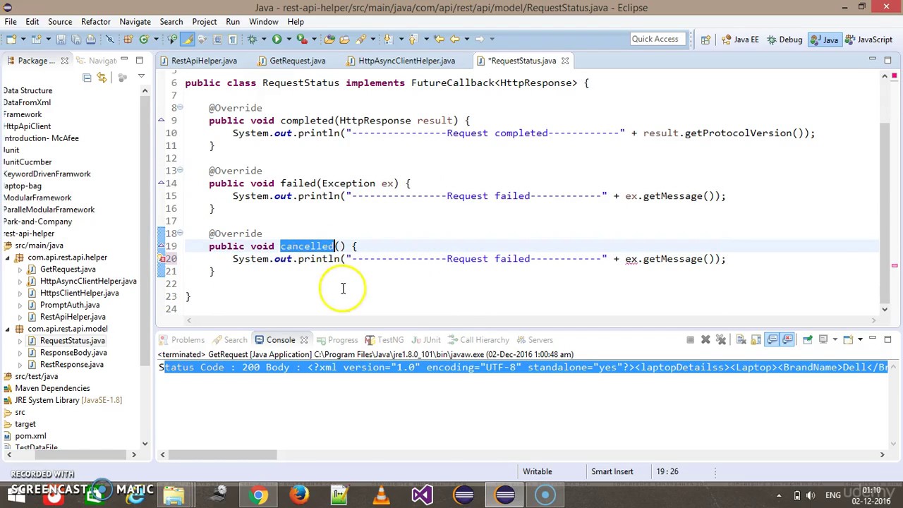 3. Part 3 - Web Service Testing using Apache HttpClient