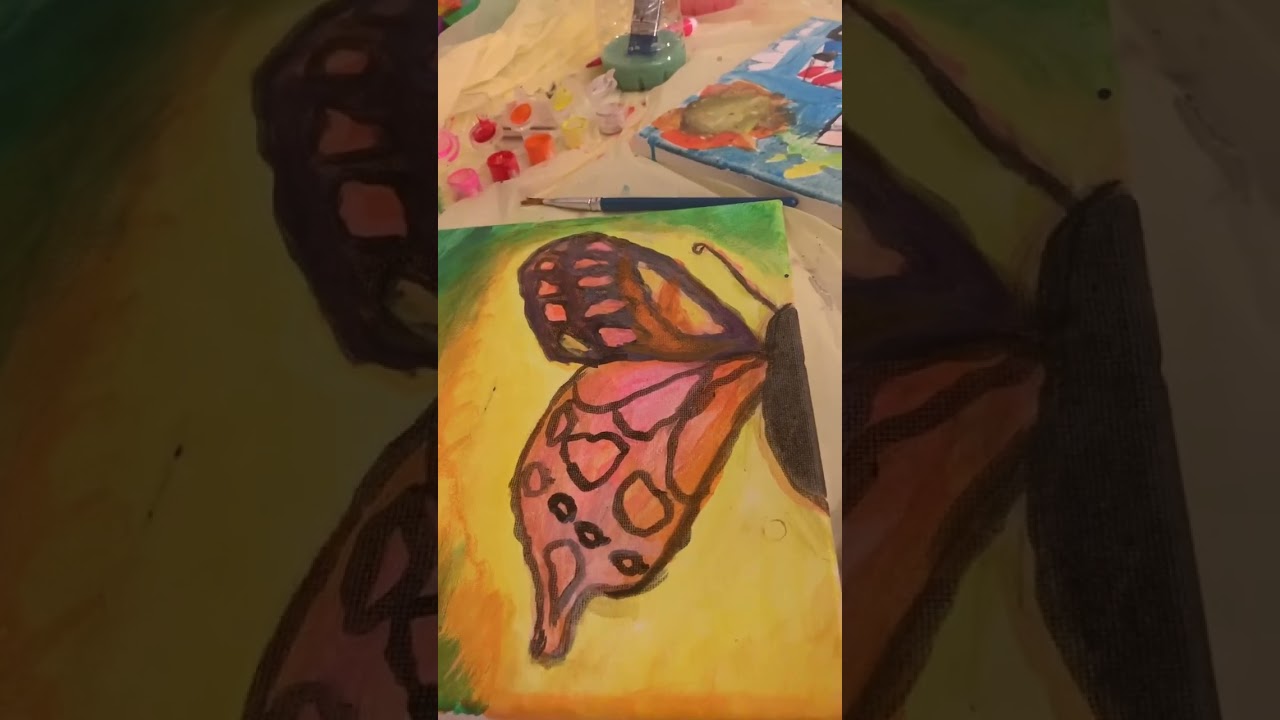 Who else enjoy family night! #vlog #painting #paintnight #girlsnight #nightin #family #activity