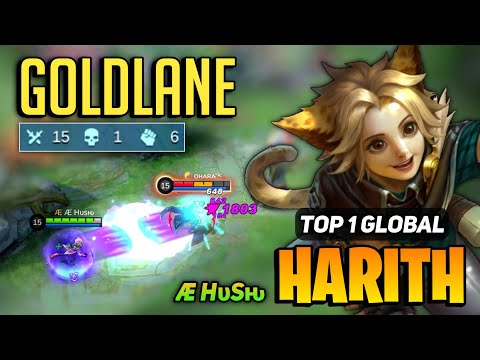 Goldlane Monster! Harith Best Build 2022 [ Top 1 Global Harith Gameplay ] By Æ Hυsԋ - Mobile Legends