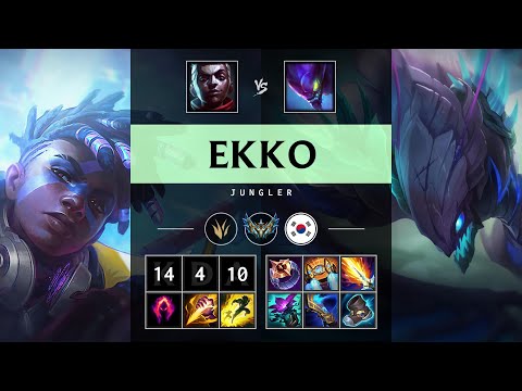 Ekko Jungle vs Kha'Zix: Triple Kill, Godlike - KR Challenger Patch 14.16