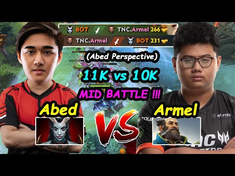 Abed  [Queen of Pain] A-GOD 11K MMR MIDLANE BATTLE vs TNC Armel [Kunkka] Dota 2 pro Gameplay