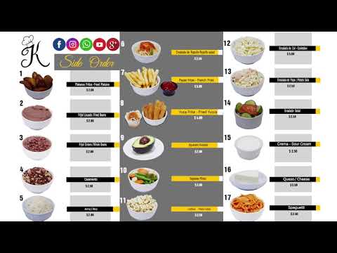 Karina's Bakery & Restaurant TV 2  Side Orders