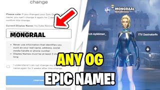 HOW TO GET ANY *OG* EPIC NAME IN FORTNITE CHAPTER 5 2024! (100% WORKS/EASY)