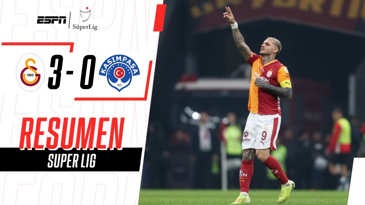 RÉCORD Y GOL 60 PARA ICARDI EN LA GOLEADA POR EL TORNEO | Galatasaray 3-0 Kasimpasa | RESUMEN