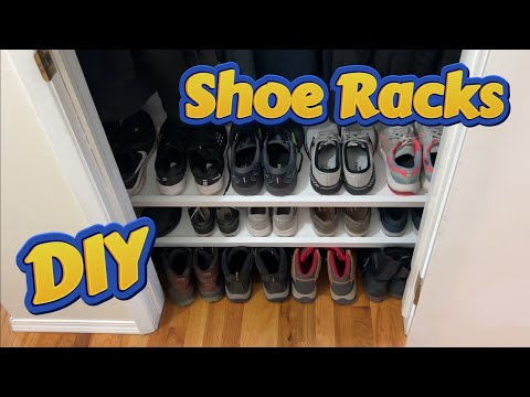 DIY shoe rack for closet.
