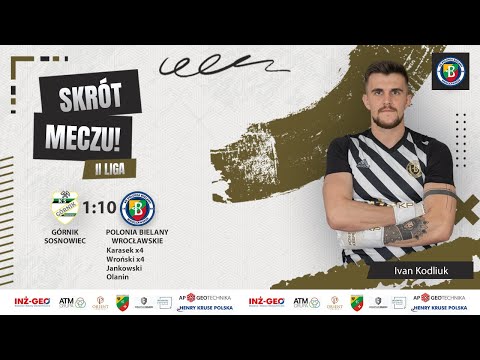 SKRÓT MECZU: Górnik Sosnowiec 1-10 Polonia Bielany Wrocławskie (1. kolejka II ligi futsalu)