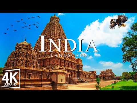 FLYING OVER INDIA 4K UHD - Relaxing Music Along With Beautiful Nature Videos-  4K Video HD
