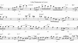 Stan Getz Transcription Like Someone in love