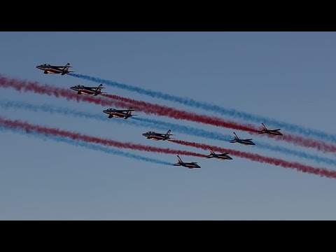 Video Thumbnail: Video: Frankreichs Jets ehren US-Jubiläum mit Überflug über Washington