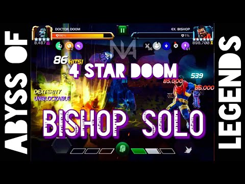 Abyss of Legends Bishop Solo - 4 Star Doctor Doom 1-Shots Ex. Bishop