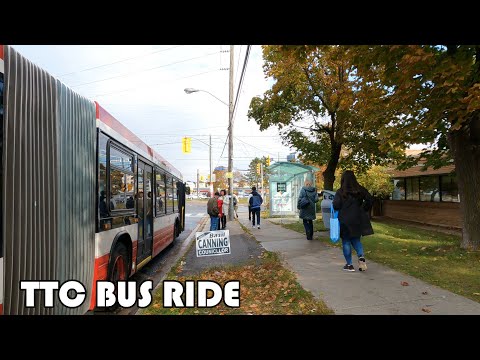 TTC Route 7 Bus Ride From Bathurst Station To Steeles