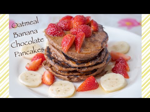 Oatmeal Bnana Chocolate Pancakes | Healthy Breakfast Recipe | Winter Special