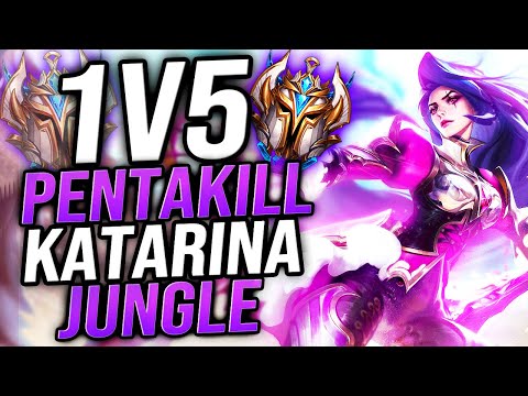 KATEVOLVED | 1V5 PENTAKILL AS KATARINA JUNGLE?! AND YES, IN CHALLENGER ELO.