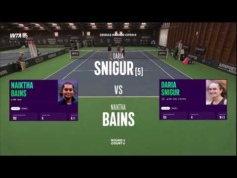 (5) Daria Snigur (UKR) vs  (Q) Naiktha Bains (GBR)  -  Game, Set, Match