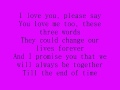 Celine Dion - I love you lyrics 