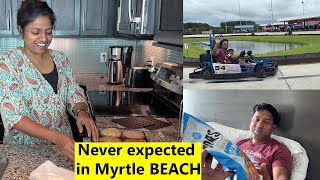 Myrtle BEACH Day -1 fun car race South Carolina vacation~ LONG TRIP WITH KIDS~ Family Traveler VLOG