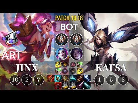 RJ Art Jinx vs Kai'Sa Bot - KR Patch 10.18