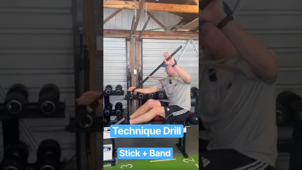 Easy Technique drill stick and band for kayak and surf ski