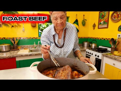 TEACHING MY GRANDSON HOW TO MAKE JAMAICAN ROAST BEEF