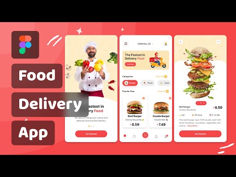 Food Delivery App UI Design in Figma | Tutorial for Beginners