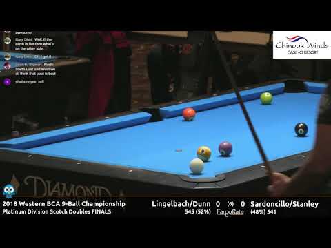 Lingelbach/Dunn vs Sardoncillo/Stanley - 2018 Western BCA 9-Ball