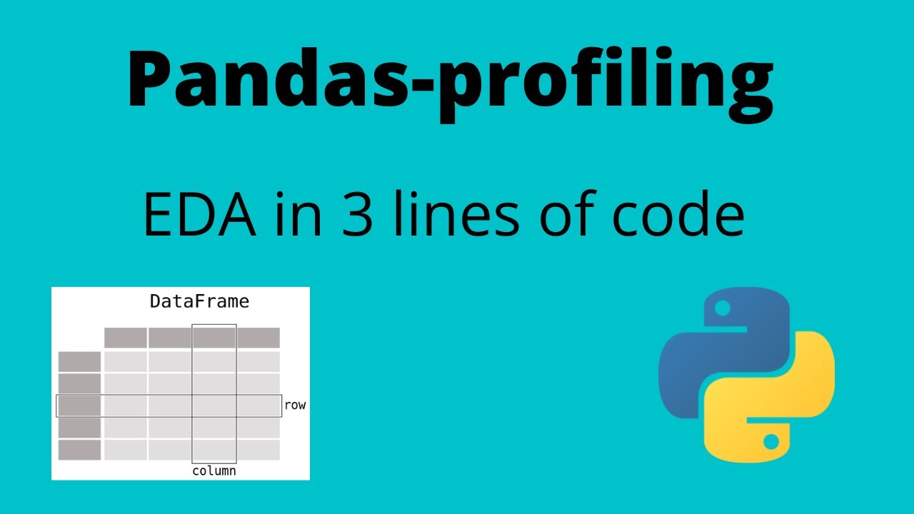 Pandas-Profiling - Exploratory Data Analysis (EDA) in 3 lines of code!