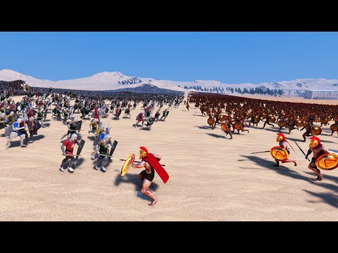 8,000 Spartans Vs 60,000 Footman Ultimate Epic Battle Simulator UEBS