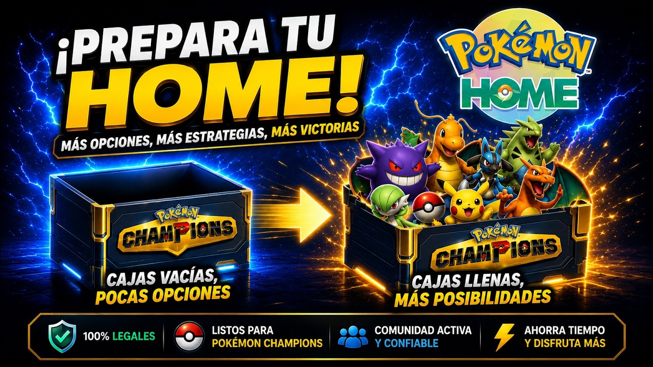 🚨Te falta Pokémon en Pokémon Champions?🤔Prepara tu HOME😱 y completa tu colección