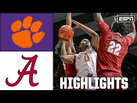 19-PT LEAD ERASED 😱 Clemson Tigers vs. Alabama Crimson Tide | Full Game Highlights | ESPN CBB