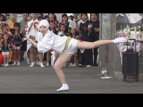 南越谷阿波踊り殿堂入りの「いなせ連」Awa Odori Dance - 南越谷プレ阿波踊り（2025.7.27）