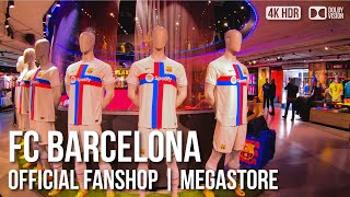 Camp Nou, FC Barcelona Official Fan shop, Megastore - 🇪🇸 Spain [4K HDR] Walking Tour