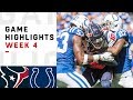 Texans vs. Colts Week 4 Highlights | NFL 2018